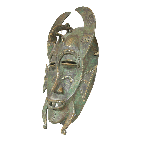 Afrikanische Maske Bronze