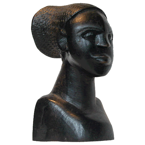 Afrikanischer Frauenkopf Holz geschnitzt