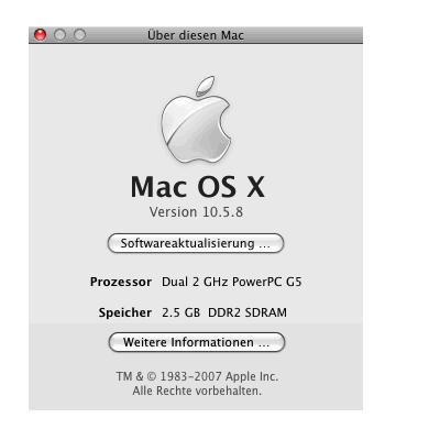 Ueber diesen MAC dual G5